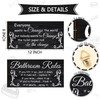 2 Pieces Funny Teal Bathroom Signs Beach Theme Bathroom Wall