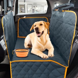 Mega Store RG Dog Hammock for Car - Waterproof Back Seat Pet Cover for Dogs with Mesh Window Dog Car Seat Cover for Back Seat for Sedans, Trucks, SUVs, Standard