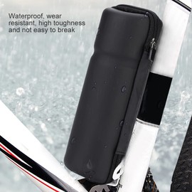 Culnflun Bicycle Frame Bag, 22 X 8.5 cm, Waterproof Lightweight Abrasion-Resistant Tough Unbreakable Hard-Shell Material, Can Be Used as a Portable Repair Kit, Water Bottle Bag (Large Pure Black)