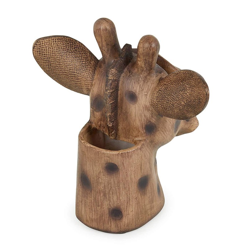 EEMKAY® New Resin Fun Giraffe Head Pot and Glasses Holder