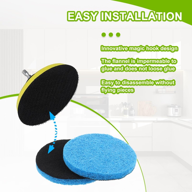 EPLZON 16pcs Microfibre Pads Power Scrubber Pads Set Electric Scrubber