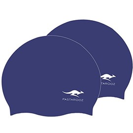 FASTAROOZ Solid Silicone Swimming Caps - 2 Pack