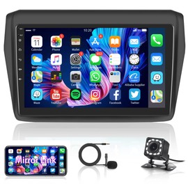 Android Car Stereo for Suzuki Swift 2017 2018 2019 2020 with GPS Navigation, Rimoody 9 Inch Touch Screen Car Radio with Bluetooth FM WiFi Mirror Link + Backup Camera