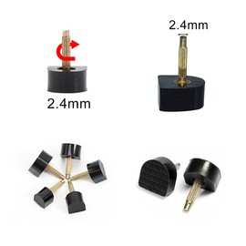 6 Pairs High Heel Tips Shoes Replacement Kit Black Non-Slip U Shape Shoes Repair Tip Tap Cap for Women Size 11 12 13 mm