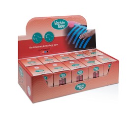 VETKIN VetkinTape Displaybox | 20 Uncut Rolls 1.2″ X 16' | Equine & Canine Kinesiology Tape | Kinesiology Tape for Veterinary Purposes | Available Colors: Black, Blue, Red & Orange (Red)