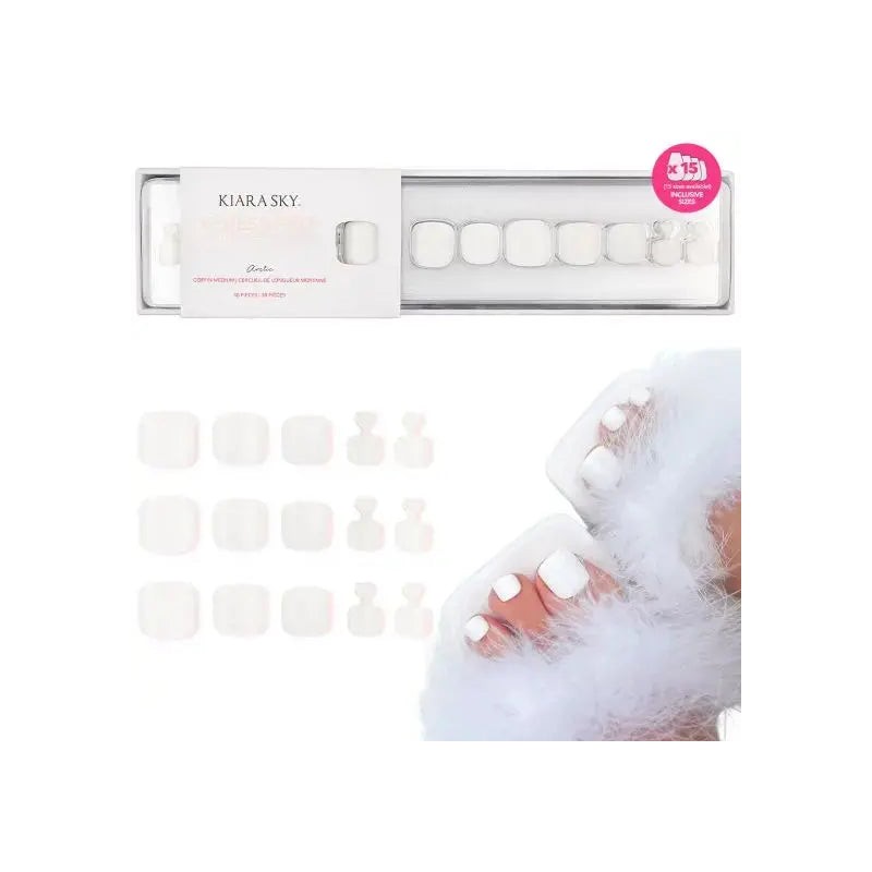 Kiara Sky xPress Pro Acrylic Press-on Toe Nails Arctic