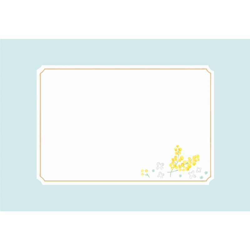 Furukawa Paperwork Letter Set, Letter Beauty, Mimosa and White Flowers