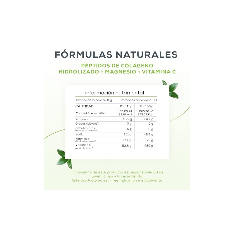 Milu Colágeno Hidrolizado Magnesio Vitamina Sobres Individuales 11g 1caja Suplemento