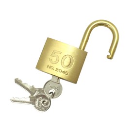 Nichi Seisakusho 2045D50KA 2045D Cylinder Padlock, 2.0 inches (50 mm), Keyed Identical Type, 3 Keys