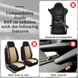 BBTO 43 Pcs Butterfly Car Seat Full Set Butterfly Car Accessories for Women 5 Front Rear Seat Covers Wrist Strap 2 Pcs Cup Mat Armrest Pad 2 Belt Xmas Cover Accessories for SUV(Brown Leopard Print)