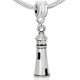 Sexy Sparkles Lighthouse Charm Bead Compatible for Most European Snake Chain Bracelets