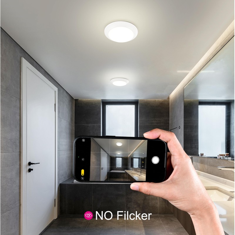 7.5-inch Flush Mount Ceiling Downlight 8 Pack, 15W LED Dimmable