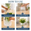 2 Pcs Silicone Flower Arranging Grid, Reusable Fits 3-4" Vase