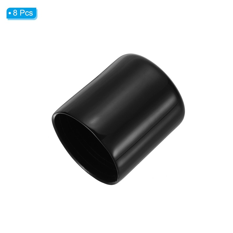 PATIKIL 1-1/2" ID Round Rubber End Caps, 8 Pcs Rubber