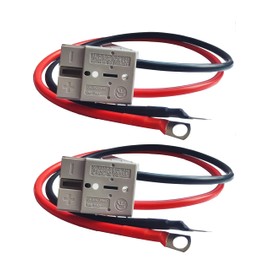 2 Pack 8AWG Cable with 50A Connectors for LiFePO4 Battery, M8 Terminal, Battery Quick Connectors Power Transfer for Lithium Batteries of Boat, RV, Electric Forklift Charging Plug Cable-1.64ft