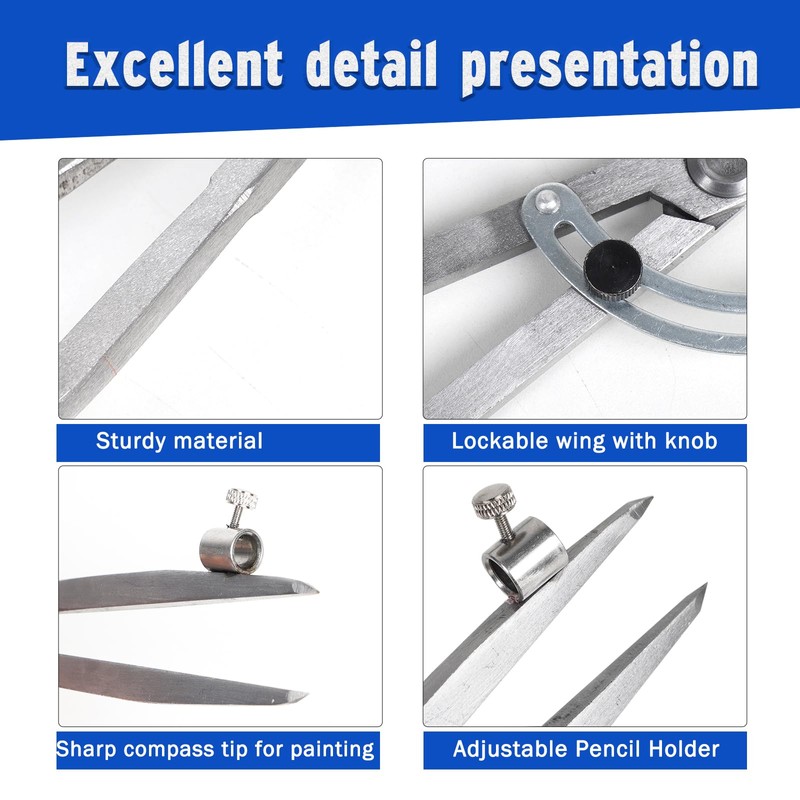 Yocuobo - Professional Drafting Compass Geometry Tool - for Precise