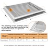 ZXTDBMBB Large Ventilation Grille, Double-Sided Louvered, Aluminum Vent Cover, Silver-Gray