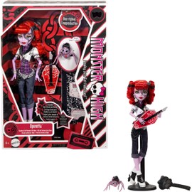 Monster High Boo-riginal Creeproduction Doll, Operetta Collectible Reproduction with Doll Stand, Diary, and Pet Spider Memphis “Daddy O” Longlegs