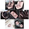 STUOARTE Skull Cherry Blossom Printed Car Seat Cover Full Set,