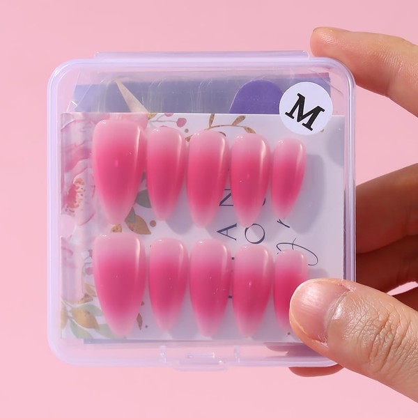 ADAIER Handmade Press On Nails, French Nails,wedding, party,Short Coffin Nails