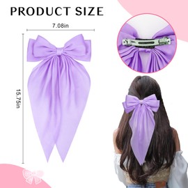 AMCAMI 4 Pcs Hair Clips Hair Bows for Women Hair Accessories Hair Clips for Styling Bows for Women Hair Accessories for Girls Ribbon for Hair Coquette Accessories Hair Clips(Blue&Purple)