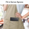 Forvencer Server Book with 2 Zipper Pockets, Leather Server Books