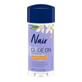 Nair Glide On Hair Removal Cream, Arm, Leg, and Bikini Hair Remover, Depilatory Cream, 3.3 Oz Stick | Nair