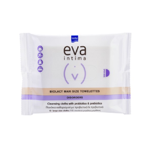 Intermed Eva Intima Biolact Maxi Size Towelettes Cleansing Cloth for