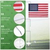 Golf Flag 6 FT, Golf Flagstick with Double-Side American Flag