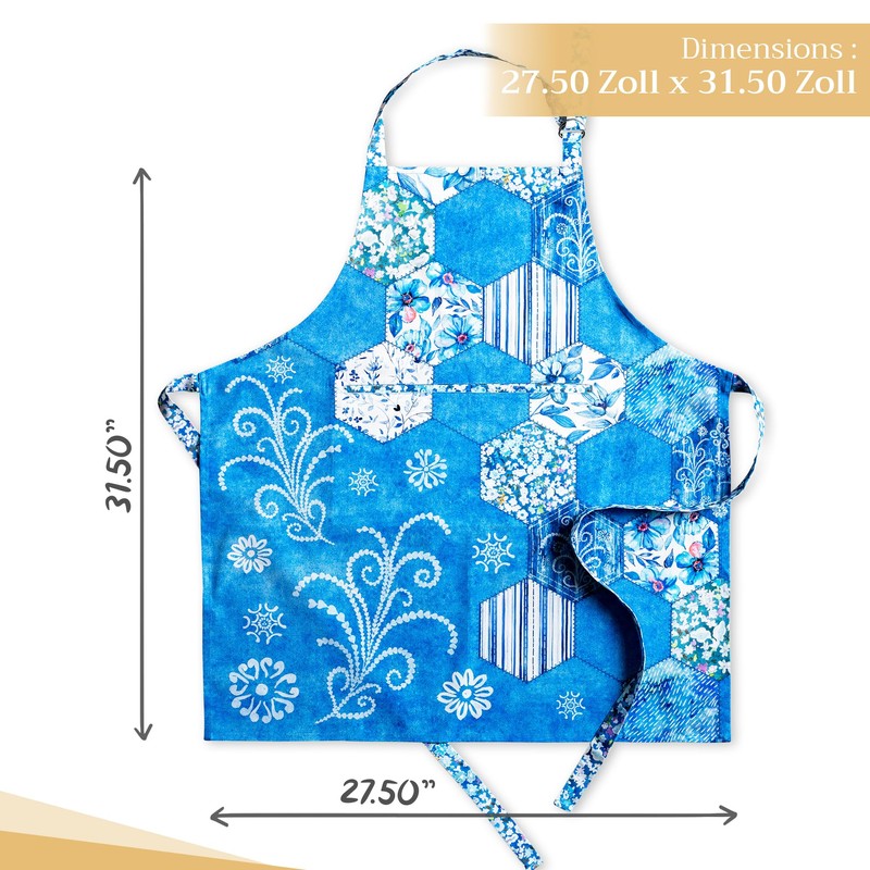 Maison d' Hermine Apron for women with Pocket 100% Cotton