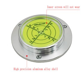 Universal level horizontal bubble water level bubble high precision small straight through 90 * 17mm mounting hole (Silver shell (green water))