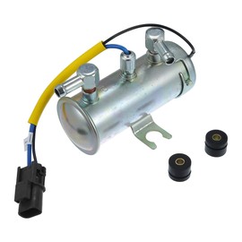 X AUTOHAUX 1 Set 24V Universal Auto Electric Fuel Pump Replacement Durable Silver Tone