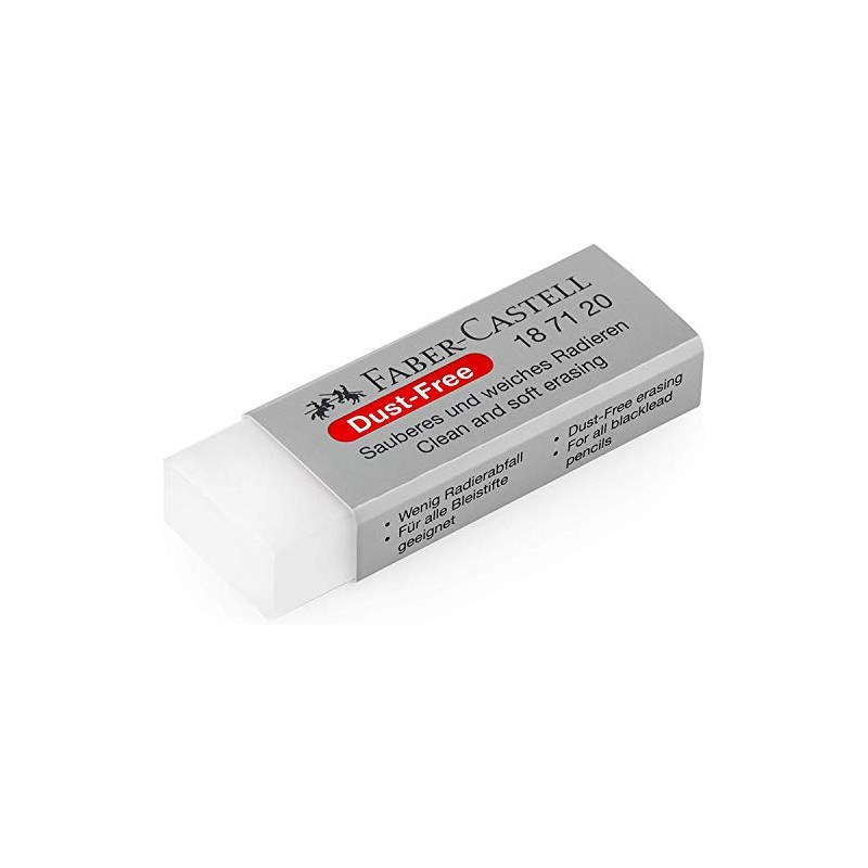 Faber-Castell – Pack of 5 Dust-Free Erasers, White