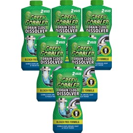 Green Gobbler Liquid Hair Drain Clog Remover & Cleaner, For Toilets, Sinks, Tubs - Septic Safe (6)