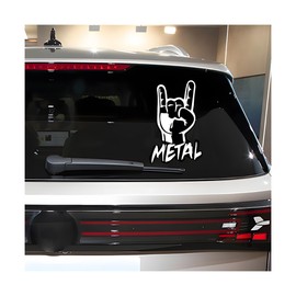 CGEAMDY Car Rear Reflective Sticker, Funny Caravan Laptop Car Sticker, Rock Hand Car Sticker, Metal Truck Rock On Sticker Stickers, Rock Hand Design Sticker Universal
