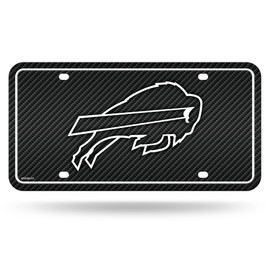 Rico Industries MTG3501CF Bills - Carbon Fiber Design - Metal Auto Tag, Multi, 6x12 Inch