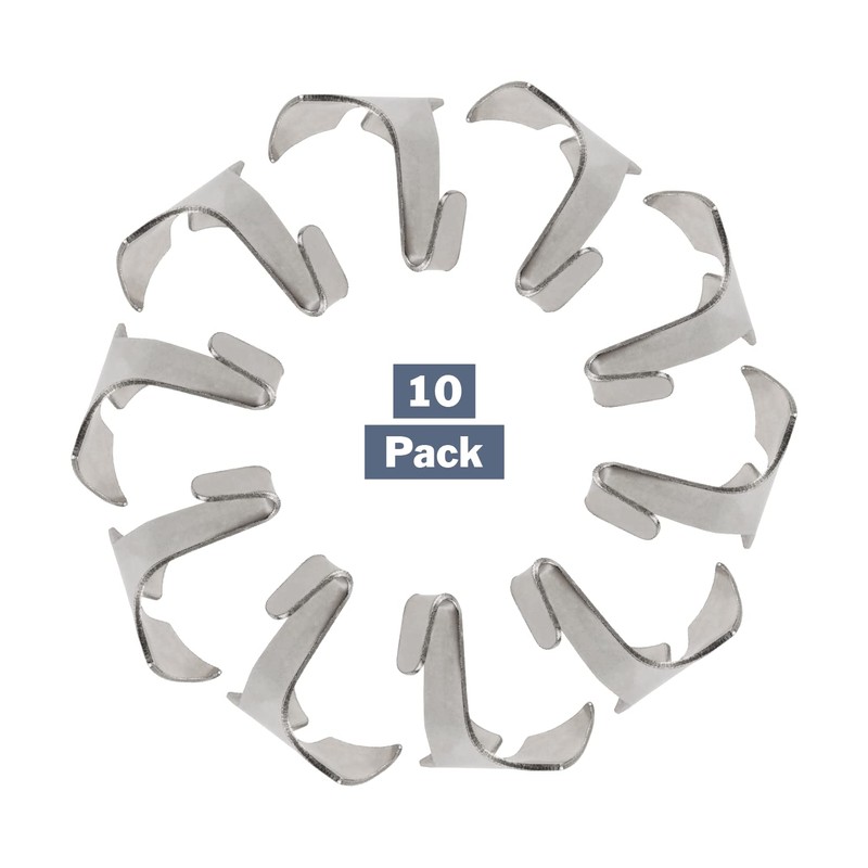 STAS Chrome / Silver Picture Rail Moulding Hooks (Pack of