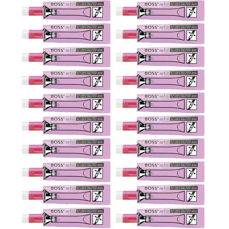 STABILO Highlighter BOSS ORIGINAL Refills - Pack of 20 -