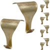 Twzqsyw Brass-Plated Steel Moulding Picture Rail Hook - Pack of