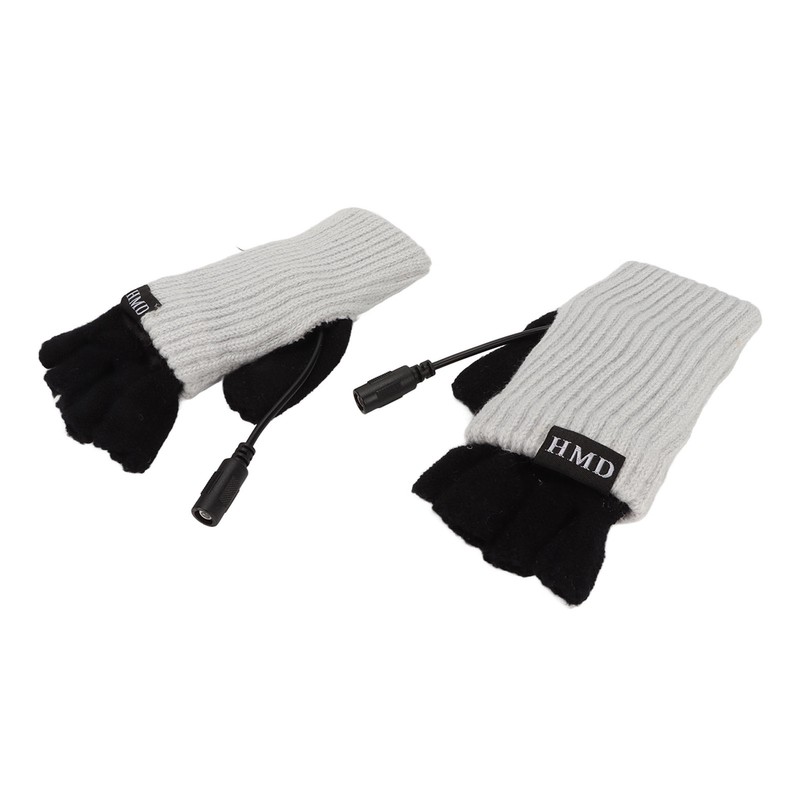 USB Heated Gloves Adult Winter Soft Fashionable Fingerless Heating Gloves