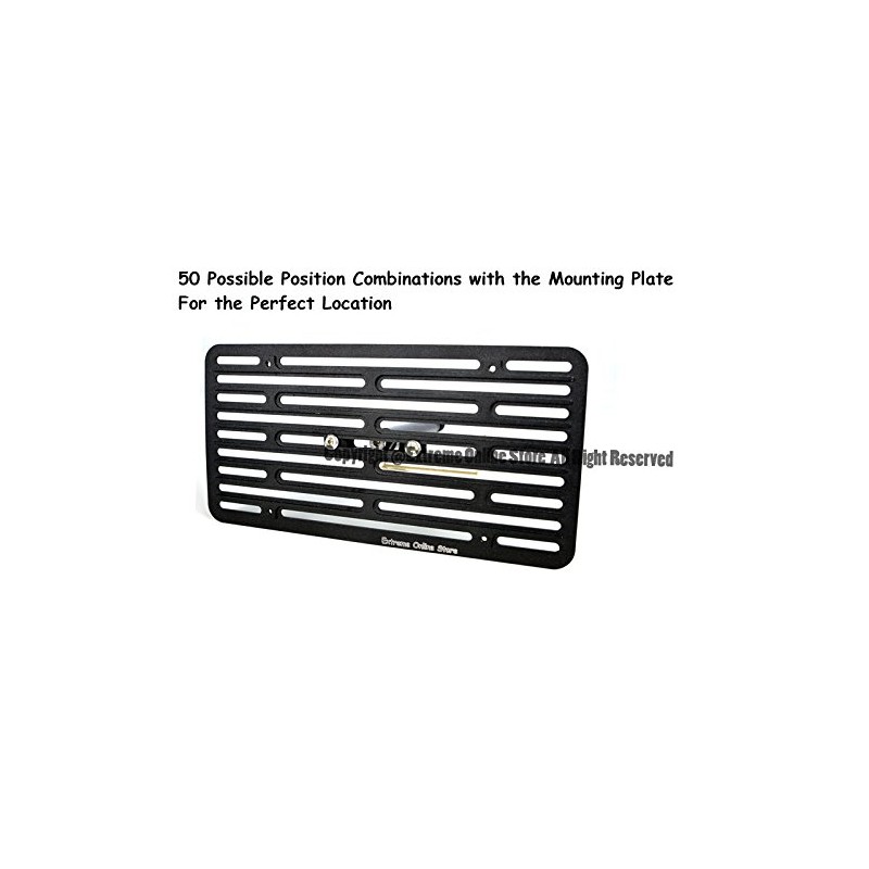 Extreme Online Store EOS License Plate Front Bumper Tow Mount
