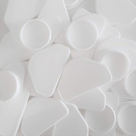 6MM x 35MM Plastic Hinge Hole Blanking Plugs Cover Caps White Cap Beige Plug Grey Cover for Kitchen Bedroom Cabinet Bung Furniture Door (Pack of 10) (White_Winged)