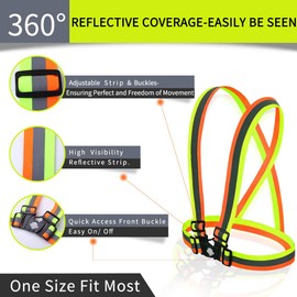 Dazonity High Visibility Safety Vest,Lightweight,Adjustable & Elastic Vest,Hi Vis Reflective Strips, Fit for Men & Women, Construction,Cycling, Runnning, Surveyor, (Black)