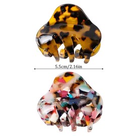 GNALIA Pack of 2 Medium Hair Clips for Thin Medium Thick Hair, Non-Slip Leopard Hair Clips, Fashionable Hair Styling Accessories for Women and Girls