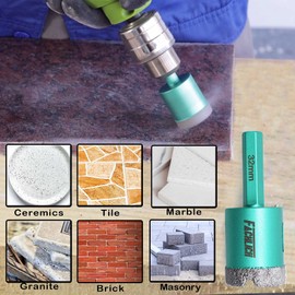 FACHLICH Diamond Core Drill Bit Set 6/8/10/25/35/50mm Porcelain Tile Drill Bit Granite Bit with Hex Shank Connection for Granite Marble Tile Porcelain Ceramic