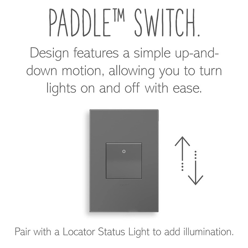 Legrand adorne 15A 1 or 3-Way Paddle Switch with Matching