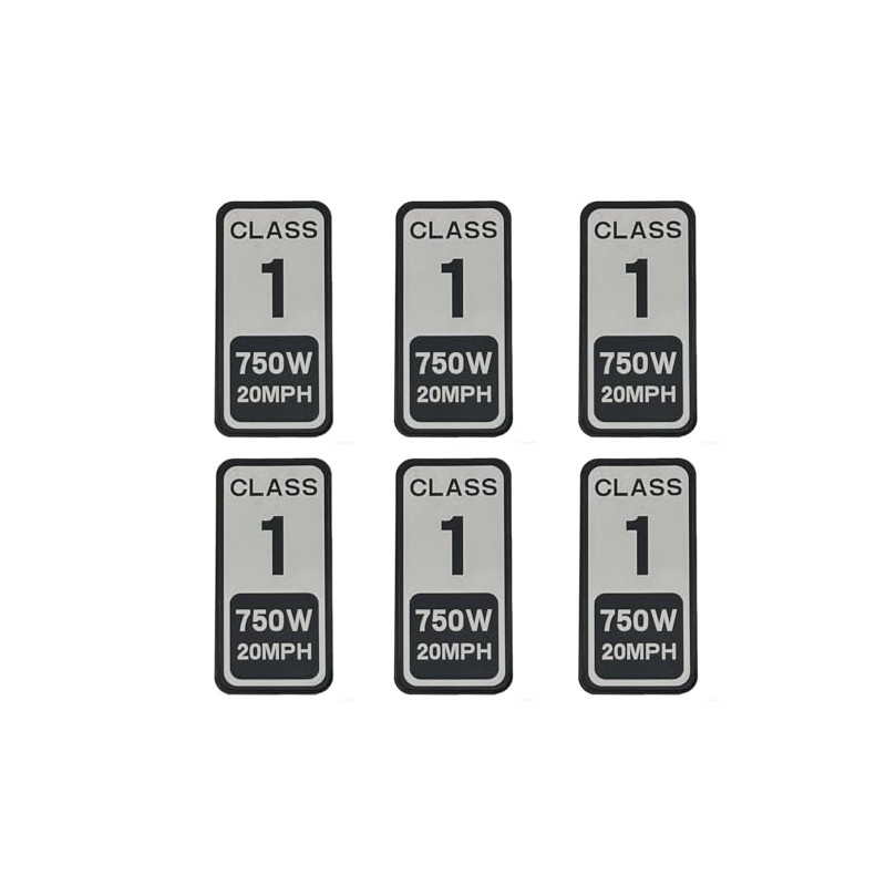 Powallon Class 1 Ebike Sticker 6 pcs 750W Vinyl Label