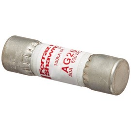 Mersen AG Amp-Trap Class G Fuse, 600VAC, 100kA AC, 20 Ampere, 13/32" Diameter x 1-13/32" Length