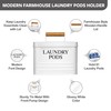 Calindiana Modern Farmhouse Metal Laundry Pods Holder Container with Lid