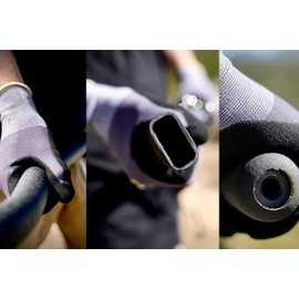 OPNBar Version 2 (1 Pack) Large Mouth Leverage Bar with SAFER GRIP Gloves - for Shipping Container Doors - no 5th Wheel Release - Made in The USA by SCS International